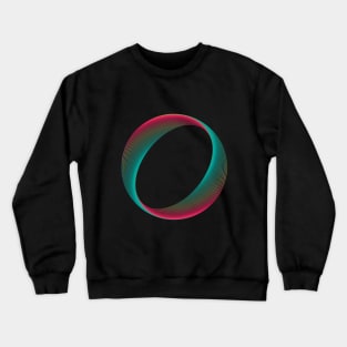 Gradient line art of circle rainbow Crewneck Sweatshirt